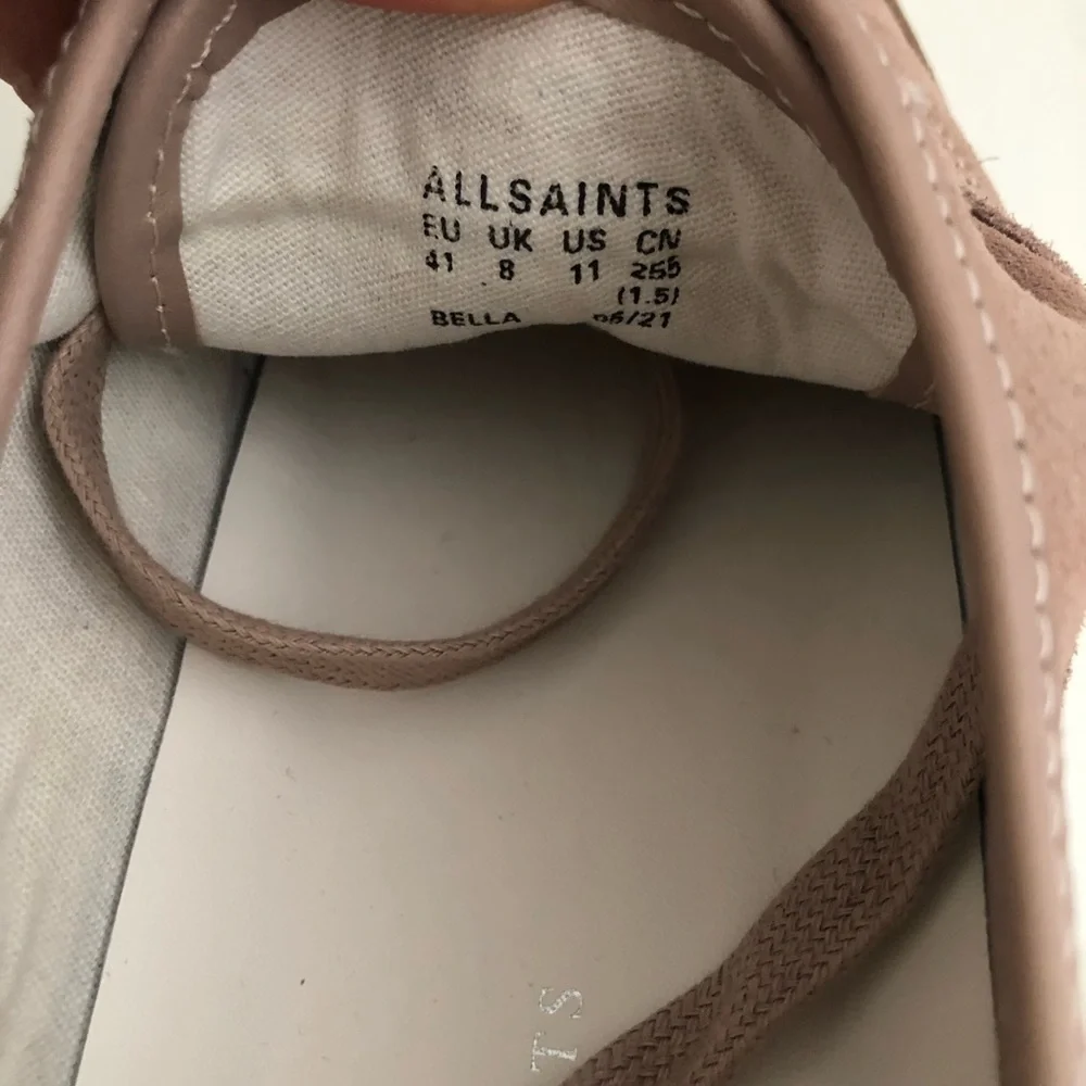 New All Saints Pink Platform Sneakers 11